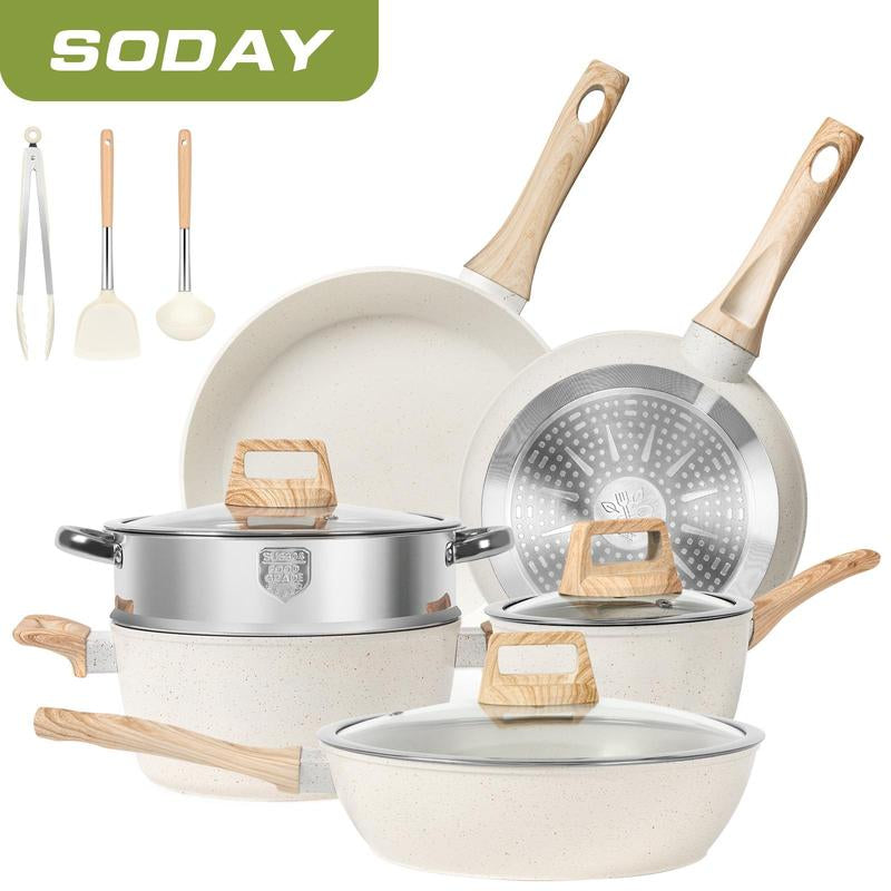 Set de Cocina Antiadherente de 17 Piezas – Aptos para Inducción