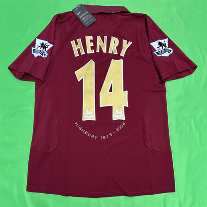 Camiseta Retro Arsenal Roja – Henry #14,