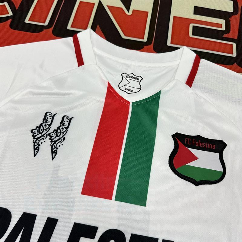 2024 Palestine Home and Away Blockcore White Breathable Comfort Soccer Jersey