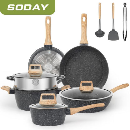 Set de Cocina Antiadherente de 17 Piezas – Aptos para Inducción