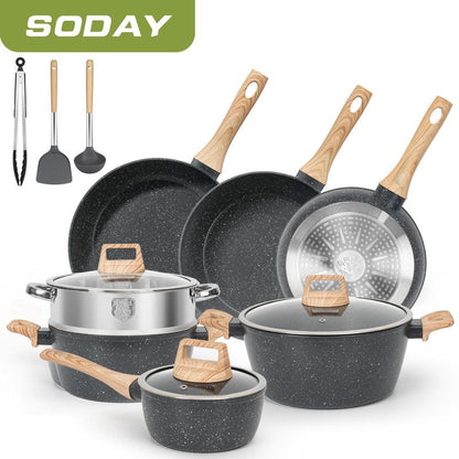 Set de Cocina Antiadherente de 17 Piezas – Aptos para Inducción