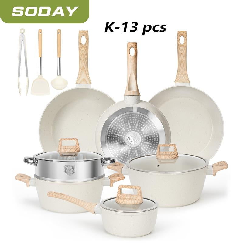 Set de Cocina Antiadherente de 17 Piezas – Aptos para Inducción