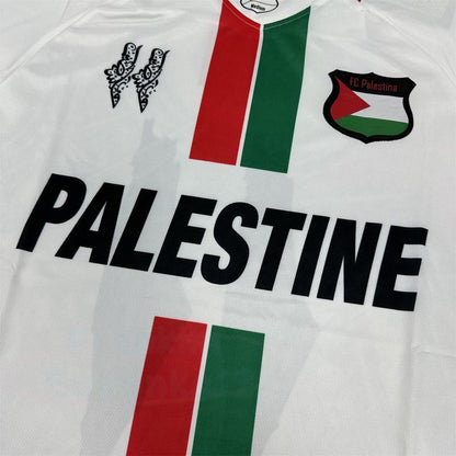 2024 Palestine Home and Away Blockcore White Breathable Comfort Soccer Jersey