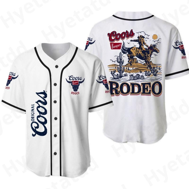 Personalized Coors Banquet Rodeo Horse Halloween Baseball Jersey