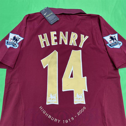 Camiseta Retro Arsenal Roja – Henry #14,